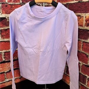 Preowned Faded Glory Light Purple Long Sleeve Top Size S Bust 15” Item #PHK1988